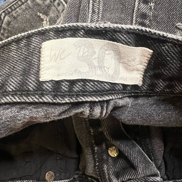 We the Free People Lasso Jean Shorts washed Black Size 30 - Picture 10 of 11